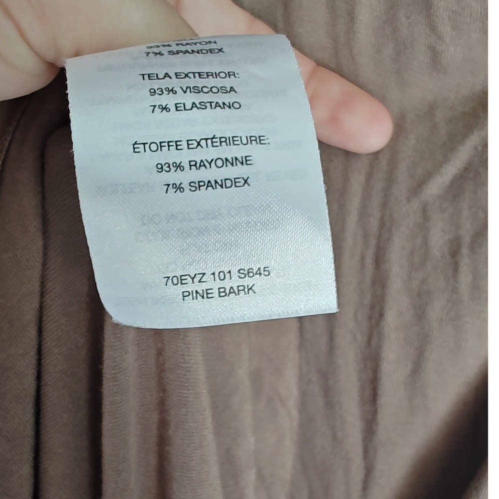 Bebe Maxi Dress Racerback Bling Brown Pine Bark Crystal Logo Large Knit - Picture 8 of 8